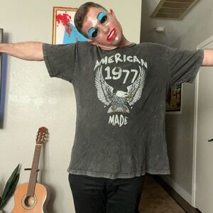 American 1977 Made Vintage Black T-Shirt